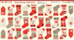 Scandi Christmas 2021 Mini Stocking Advent Panel