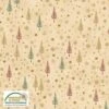 Stof Beige Trees Christmas Is Near Fabric -THE QUILT SHOP 4598 203 cream trees stof christmas fabric metallic 1