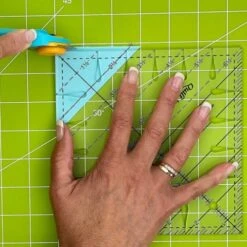 Quilt In A Day 6.5" Triangle Square Up Plus Ruler -THE QUILT SHOP 6 5 triangle square up plus 3 4