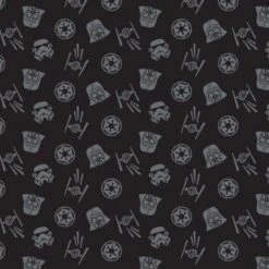 FLANNEL - Star Wars Black Darth Vader And Storm Trooper - Grey