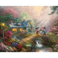 Disney Mickey And Minnie Sweetheart Bridge Panel