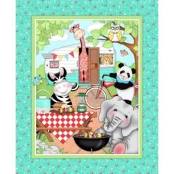 Bazooples Campout Wall Panel