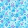 Blue And Purple Snowflakes Christmas Fabric