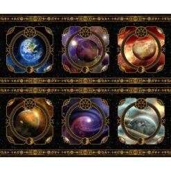 Cosmos Squares Fabric Panel