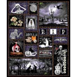 Hocus Pocus Halloween Panel Glow In The Dark Fabric