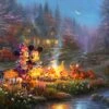 Disney Dreams Mickey And Minnie Mouse Sweetheart Campfire Panel