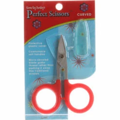 Karen Kay Buckley Perfect Scissors Curved 3 3/4 Inch Red