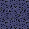 Blue Bats Halloween Fabric Glow In The Dark