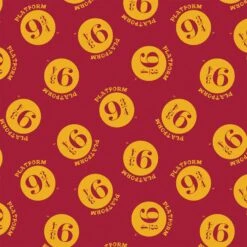FLANNEL - Harry Potter Platform 9 3/4 Red Flannel Fabric