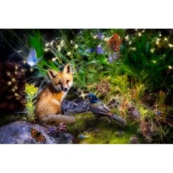 Call Of The Wild Fox Panel 43in X 29in Digitally Printed