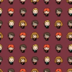 FLANNEL - Harry Potter Characters Bamboo Fabric - Mauve