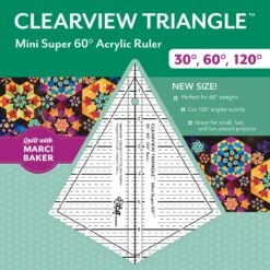 Clearview Triangle Mini Super 60 Degree 7-1/4 Ruler