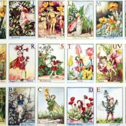 Multi Flower Fairies Alphabet Panel Michael Miller