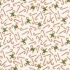 Holiday Charms Candy Canes Ivory With Metallic Fabric