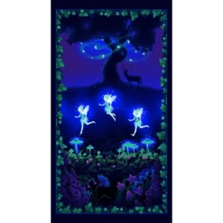 Multi Fairies On The Meadow Panel Glows In The Dark