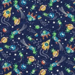 Navy Space Trek Fabric