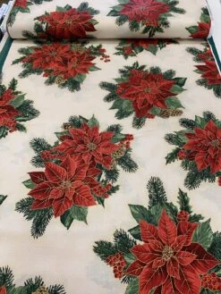 Holiday Flourish Holiday Poinsettia Cream W/metallic -THE QUILT SHOP cce0c5 ce1522c7e57e4cf19a33aeec205becc8mv21