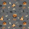 Disney Minnie Mouse Unboolievable Halloween Fabric - Grey