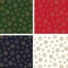Metallic Snowflakes - Christmas Fat Quarters X 4 -THE QUILT SHOP christmas metallic snowflakes fat quarters 1