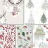 Foraging Forest Stag Christmas Fat Quarters X 5 -THE QUILT SHOP christmas stag fat quarters