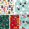 Gnome Santa Christmas Fat Quarters X 5 -THE QUILT SHOP gnome santa fat quarters