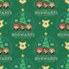 Harry Potter I'd Rather Stay At Hogwarts Christmas Fabric -THE QUILT SHOP harry potter id rather stay at hogwarts fabric green