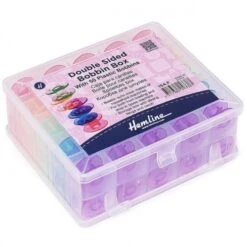 Hemline Bobbin Box With 50 Bobbins
