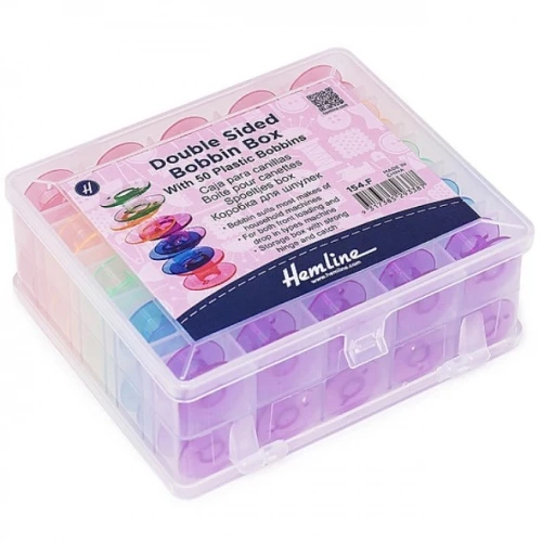Hemline Bobbin Box With 50 Bobbins 3 Hemline Bobbin Box With 50 Bobbins