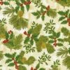 Holiday Flourish With Metallic - Holly Ivory -THE QUILT SHOP holiday flourish fabric holly ivory