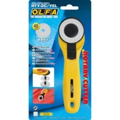 OLFA 45mm Rotary Cutter Yellow -THE QUILT SHOP olfa 45mm rotary cutter 24