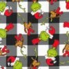 How The Grinch Stole Christmas Fabric - Black Check 1 How The Grinch Stole Christmas Fabric - Black Check -THE QUILT SHOP the grinch fabric black check