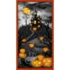 Trick Or Treat - Haunted House Fabric Panel -THE QUILT SHOP trick or treat grey haunted house panel