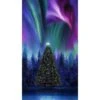 Christmas Tree Under The Aurora Panel -THE QUILT SHOP under the aurora fabric panel