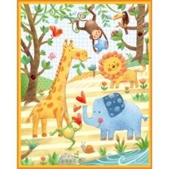 Wee Ones Jungle Animals Panel 36in