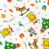 Pokemon Pikachu's Christmas White Character Fabric -THE QUILT SHOP white pokemon pikachu christmas fabric