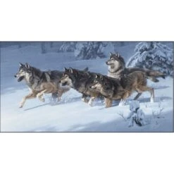 White Wolves 24in Panel